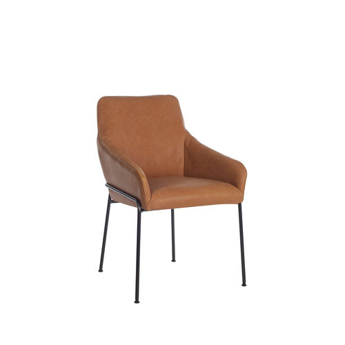 Chaise de salle à manger contemporaine - Jolly - Jess - d'intérieur / en tissu / en cuir