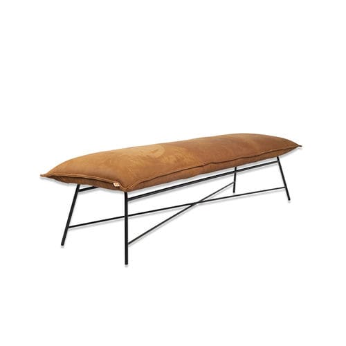 Banquette contemporaine - Vidar  - Jess - en tissu / en cuir / avec piètement en acier