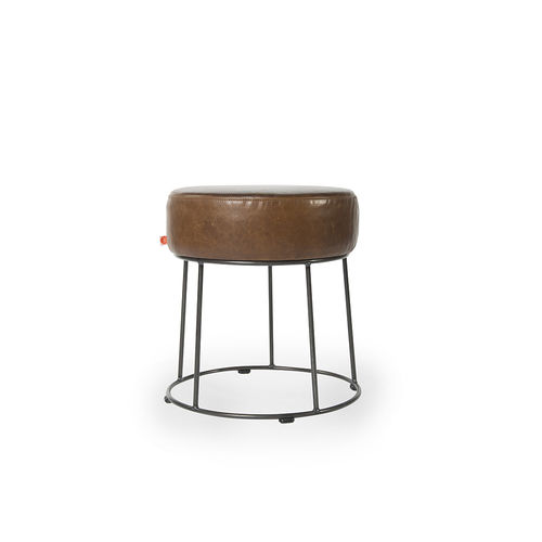 Tabouret contemporain - Cody - Jess - en cuir / avec piètement en acier / 5 pieds