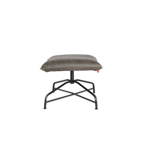 Repose-pied contemporain - Beal  - Jess - en tissu / en cuir / en acier
