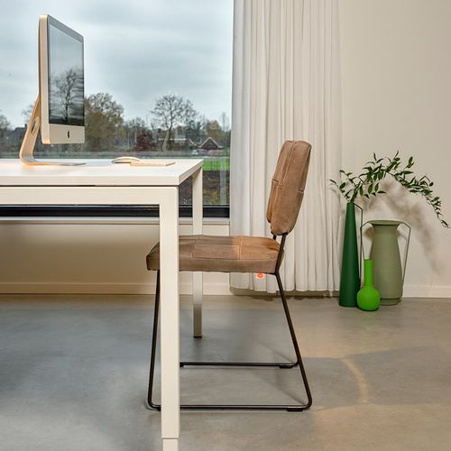 Chaise de salle à manger contemporaine - Mila  - Jess - d'intérieur / en tissu / en cuir