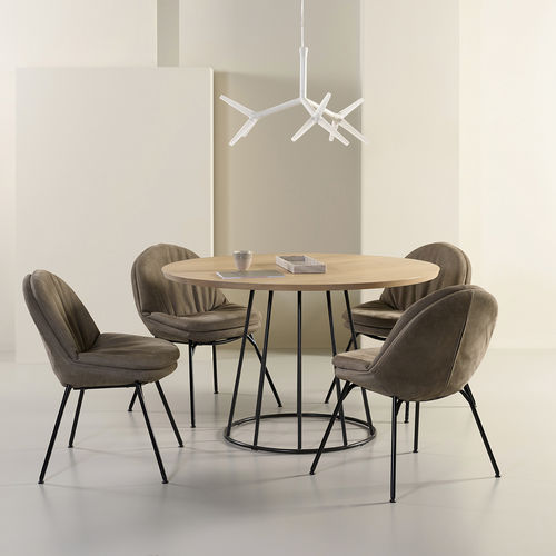 Table contemporaine - Bliss  - Jess - en chêne / en noyer / avec piètement en acier