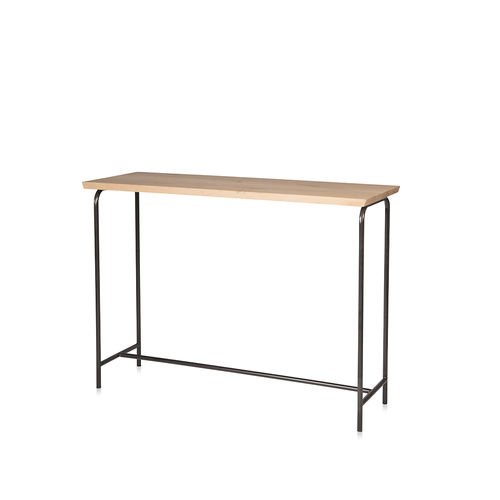 Table mange-debout contemporaine - Jimmy - Jess - en chêne / en noyer / avec piètement en acier