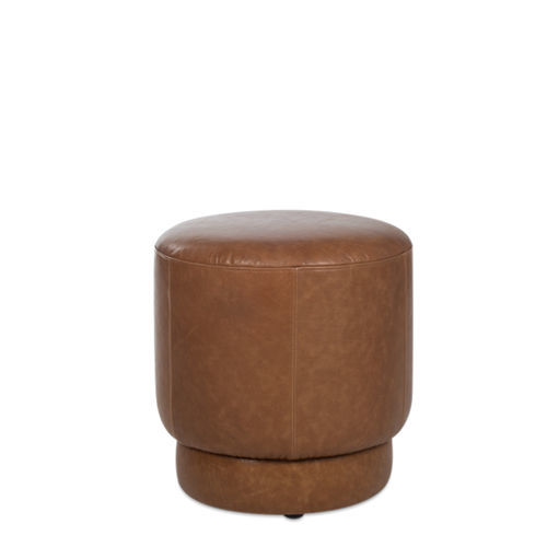 Pouf contemporain - Tray  - Jess - en tissu / en cuir / rond