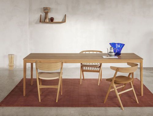 Table à manger design scandinave - Sibast No 2 - sibast furniture - en chêne / en MDF laqué / avec piètement en chêne