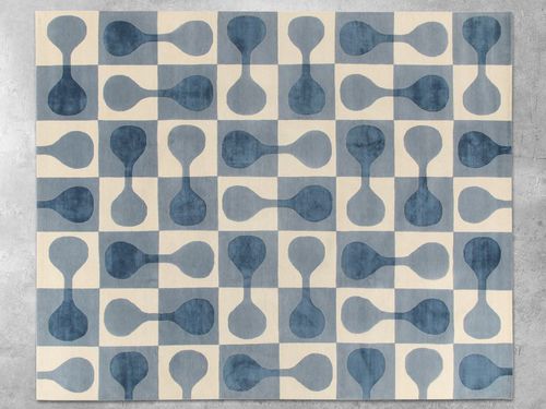Tapis contemporain - SORRENTO  - AMINI - géométrique / en laine du Tibet / en soie