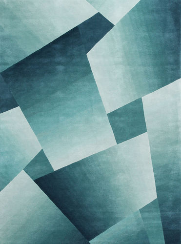 Tapis contemporain - RD PERSPECTIVE - AMINI - géométrique / en laine / en soie