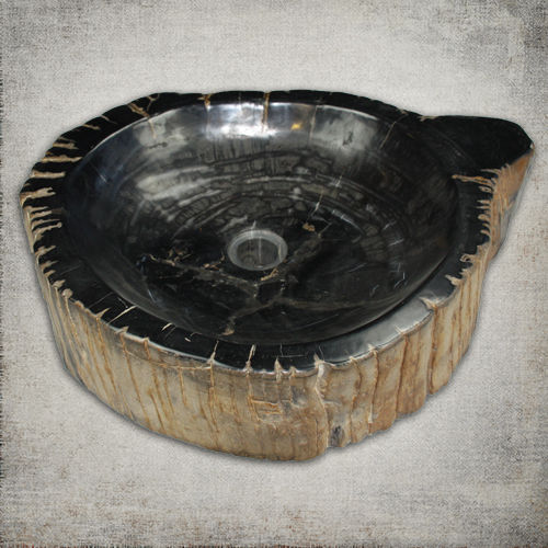 Vasque à poser - SKU 48 - Unik - en bois fossilisé / organique / contemporaine