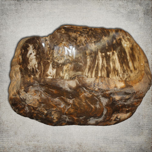 Vasque à poser - SKU 45 - Unik - en bois fossilisé / organique / de style rustique