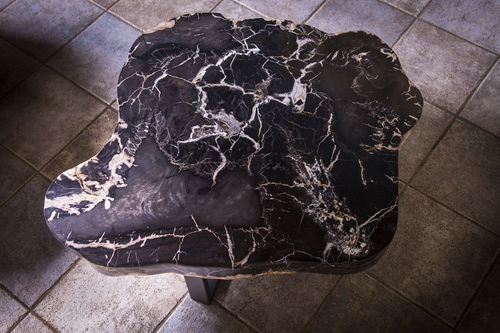 Table basse contemporaine - 120 - Unik - en bois fossilisé / résidentielle / d'intérieur