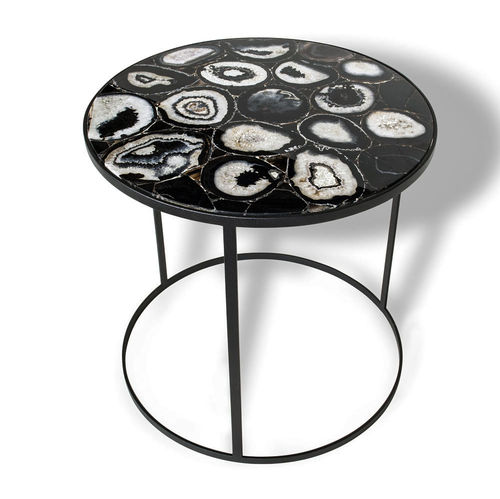 Table d'appoint contemporaine - AGATE 168 - Unik - en pierre naturelle / ronde / résidentielle