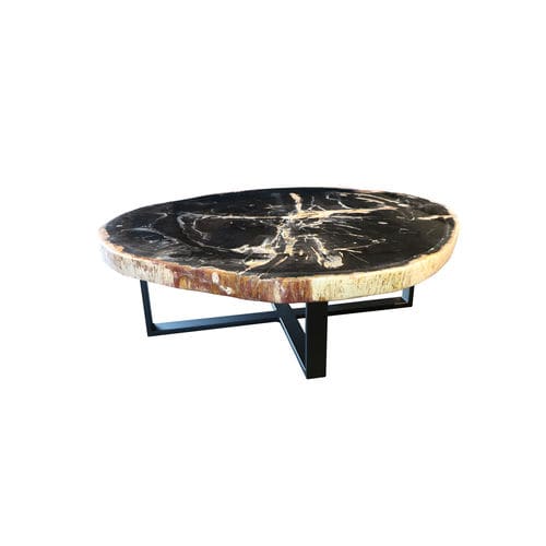 Table contemporaine - Unik - en bois fossilisé / avec piètement en métal / professionnelle