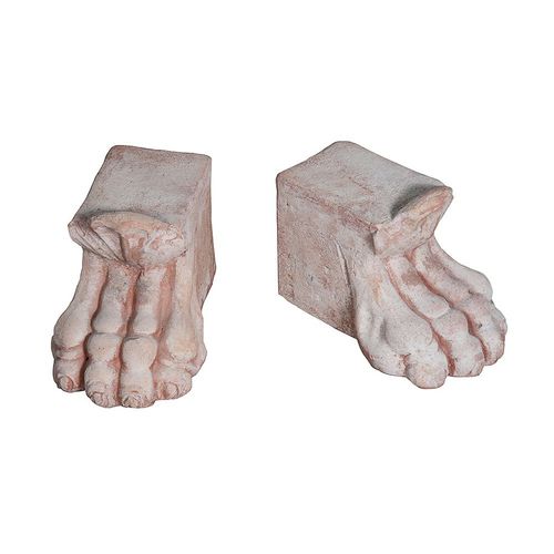 Socle design original - Piede Grande - Laboratorio Sanrocco - en terracotta / d'extérieur