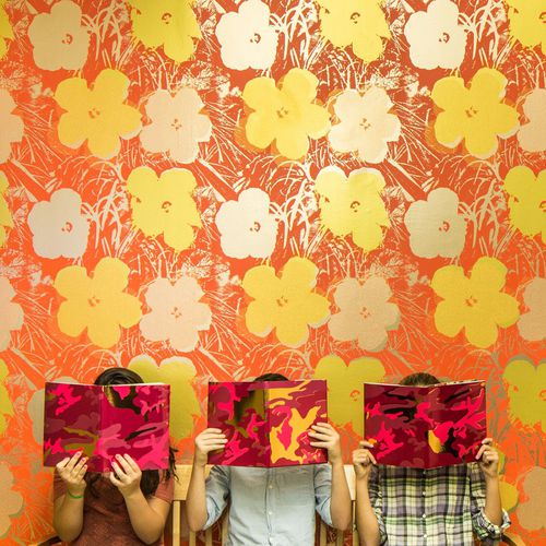 Papier peint contemporain - FLOWERS - FLAVOR PAPER - en polyester / à fleurs / doré