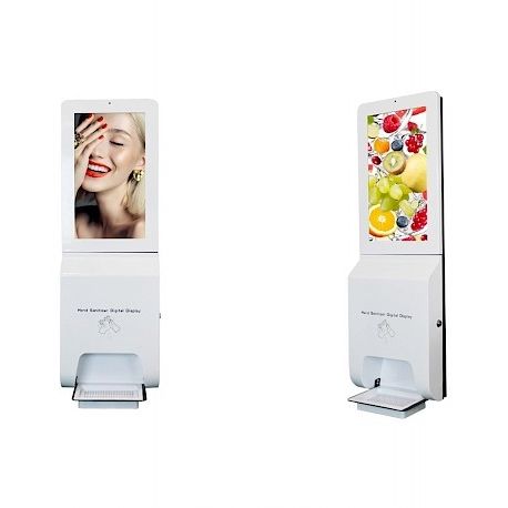 Distributeur de gel hydroalcoolique au sol - SANI+™ - WAVEinside - automatique / en acier / professionnel