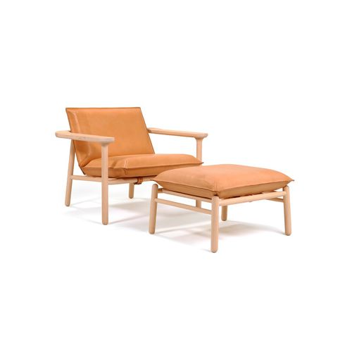 Fauteuil design scandinave - IGMAN - Zanat - en cuir / en tissu / en bois massif