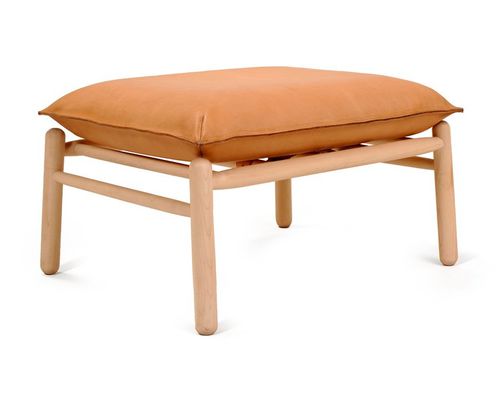 Repose-pied design scandinave - IGMAN - Zanat - en cuir / en chêne / en noyer