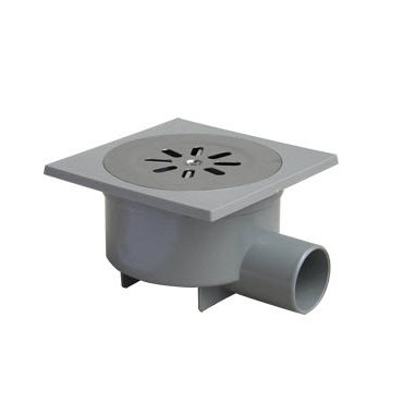 Siphon de sol en PVC - CHL150C - AIRGAMA SRL - de terrasse / avec grille / rond