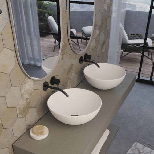 Vasque à poser - Dynamic - QUARE DESIGN - en résine / sur mesure / circulaire