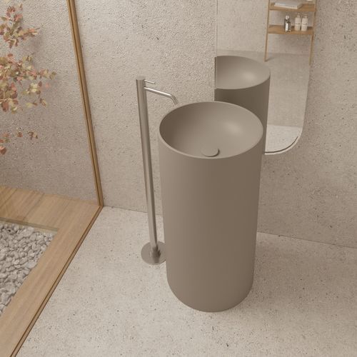 Vasque sur pied - Podium - QUARE DESIGN - en résine / sur mesure / ronde
