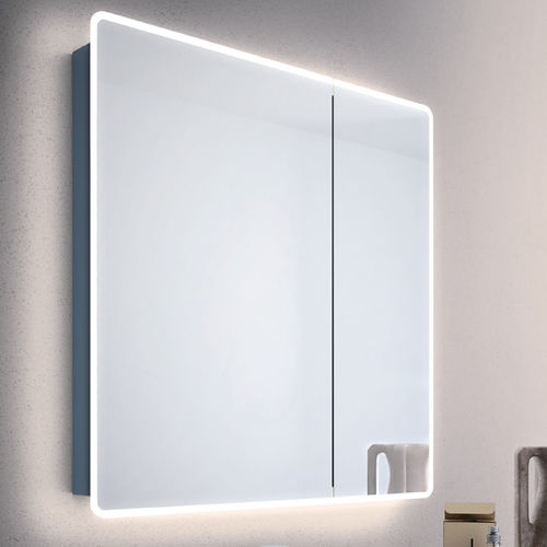 Armoire de toilette à miroir avec éclairage intégré - SERENA - ISA BAGNO - contemporaine / murale