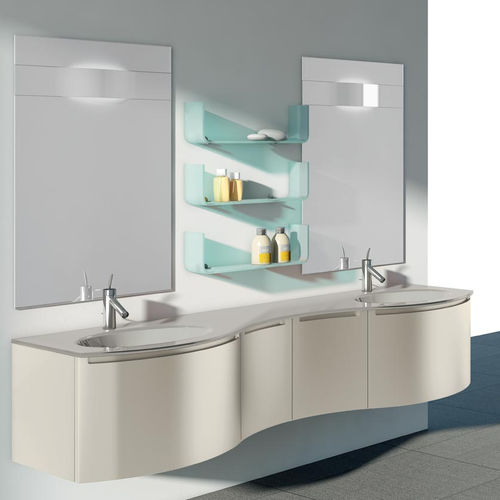 Meuble vasque double - ESTREMA CLASS - ISA BAGNO - suspendu / en bois / contemporain