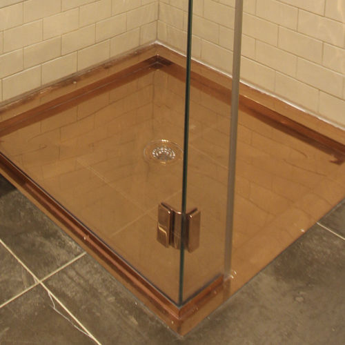 Receveur de douche rectangulaire - S900 / S1200 / S1500 - WILLIAM HOLLAND LTD - à encastrer / en cuivre
