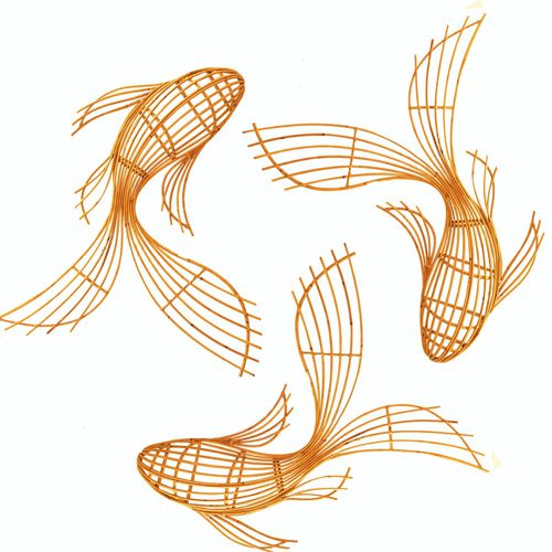 Sculpture en rotin - FANTAIL : J15HG-001 - Corner 43 Decor - murale