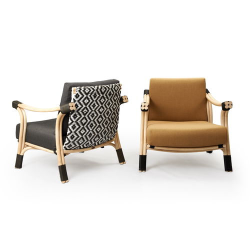 Fauteuil contemporain - TORI-I : J13CH-001 - Corner 43 Decor - en tissu / en rotin / professionnel