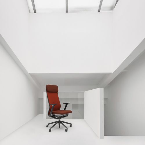 Fauteuil de direction contemporain - YOUTEAM - Nowy Styl - en cuir / en métal / avec repose-tête