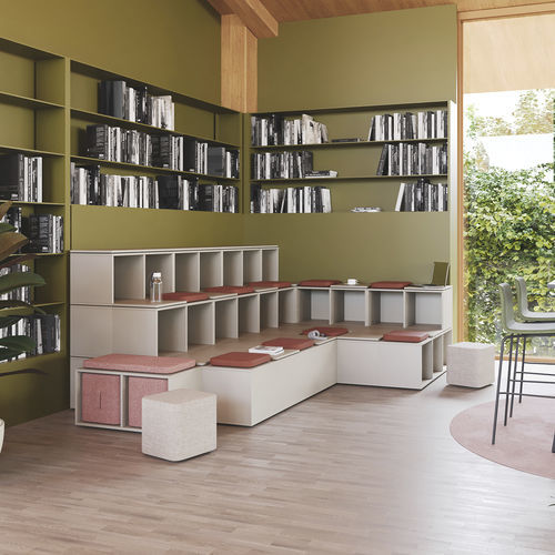 Banc contemporain - OXO - Nowy Styl - en bois / en tissu / sans dossier