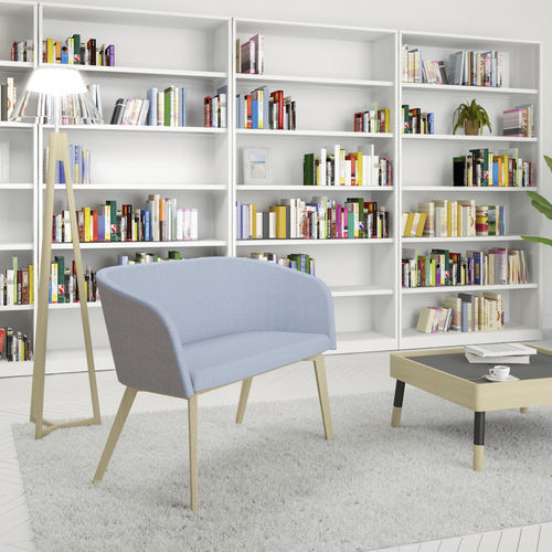 Canapé contemporain - NAUDU - Nowy Styl - en tissu / avec accoudoirs / gris