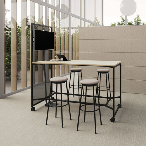 Table de travail contemporaine - OFFA - Nowy Styl - en bois / en fil de métal / avec piètement en métal