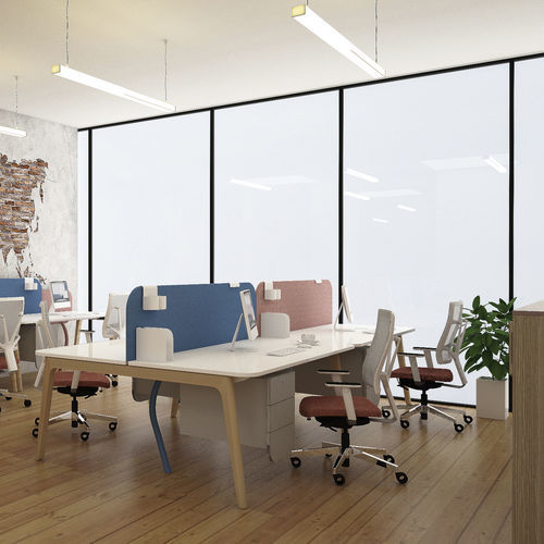 Bureau pour open space - LEVITATE - Nowy Styl - sur pied / de 2 à 4 personnes / contemporain