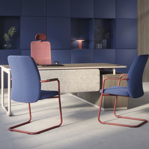 Chaise visiteur design minimaliste - FLESCO - Nowy Styl - d'intérieur / en cuir / en tissu