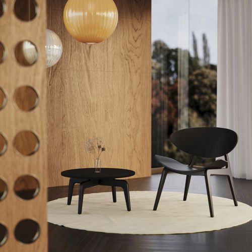 Table basse contemporaine - KANU - Nowy Styl - en contreplaqué / avec piètement en contreplaqué / ronde