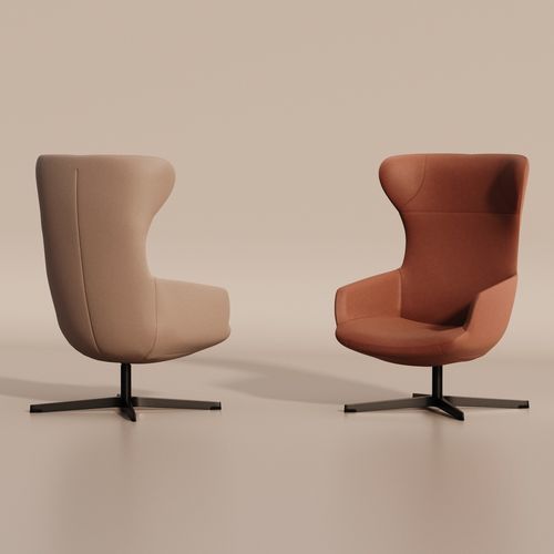 Fauteuil contemporain - ARDENA - Nowy Styl - en tissu / en métal / avec dossier haut