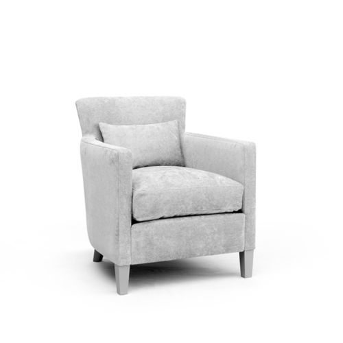 Fauteuil contemporain - 1930 - Larforma - en tissu / avec coussin amovible / gris