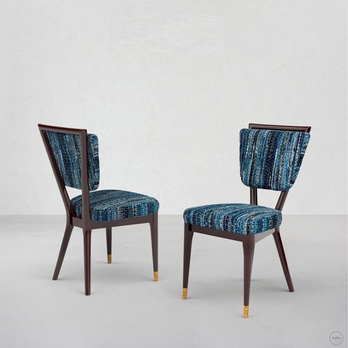 Chaise de salle à manger contemporaine - MAXIME - Larforma - d'intérieur / en tissu / en cuir