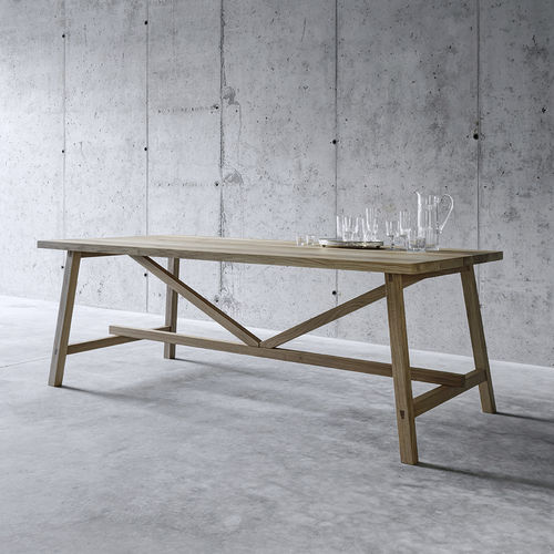 Table contemporaine - PIAZZALUNGA  - Fioroni Design - en chêne / rectangulaire