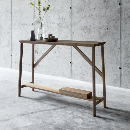 Console contemporaine - OLLA - Fioroni Design - en noyer / rectangulaire / résidentielle
