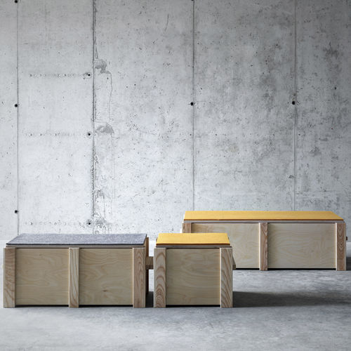 Table basse contemporaine - KREFELD - Fioroni Design - en frêne / en contreplaqué / en bouleau