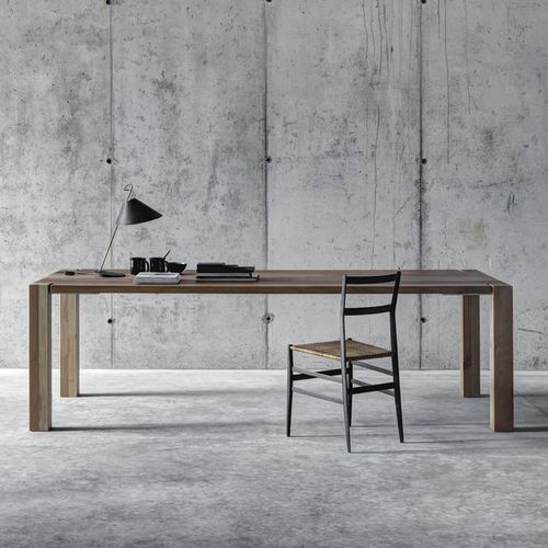Table à manger contemporaine - WF1 - Fioroni Design - en noyer / en bois massif / en châtaignier