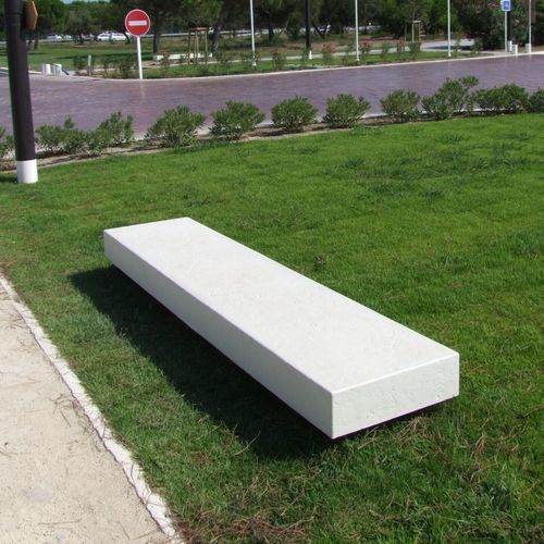 Banc public contemporain - BANC3 - REPLIK - en béton / sans dossier / sans accoudoirs