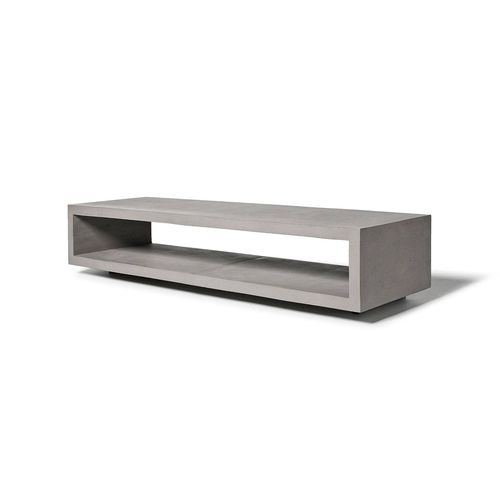 Meuble TV contemporain - MONOBLOC  - Lyon Béton - lowboard / en béton fibré / gris