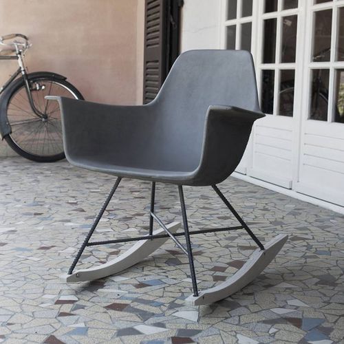 Chaise contemporaine - HAUTEVILLE - Lyon Béton - d'extérieur / d'intérieur / en béton