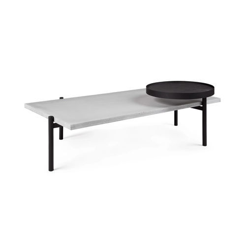 Table gigogne contemporaine - TWIST - Lyon Béton - en tôle perforée / en béton fibré / avec piètement en métal laqué