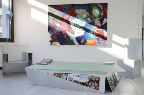 Table basse contemporaine - ORIGAMI - Ateliers Phi SA - en aluminium / rectangulaire / résidentielle