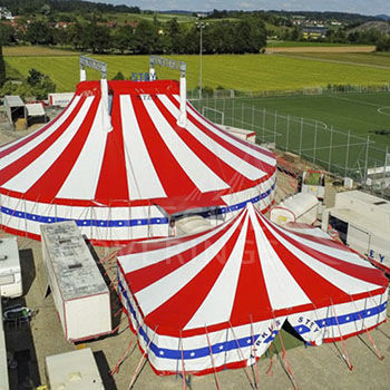 Structure tendue sur ossature métallique - BIG TOPS - A Tre Alban Coverings S.r.l. - câble-membrane / pour couverture / avec membrane en pvc