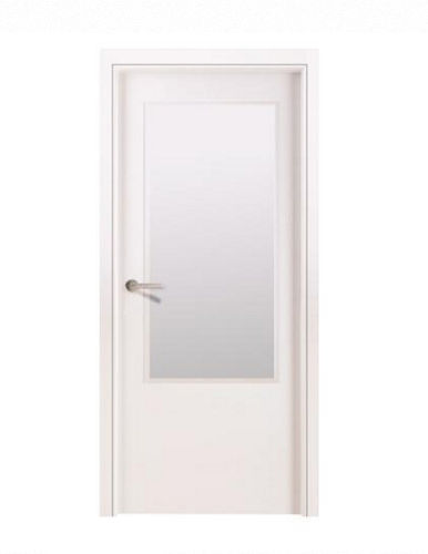 Porte d'intérieur - WHITE - NORMA DOORS - en bois / battante / semi-vitrée